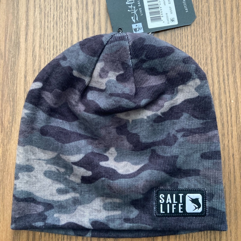 New Mens Salt Life camo beanie